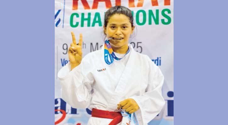 জাতীয় কারাতে প্রতিযোগিতায় হবিগঞ্জের রাবেয়ার স্বর্ণপদক