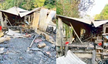 রান্নাঘরের আগুনে ৯ পরিবারের ঘর ছাই