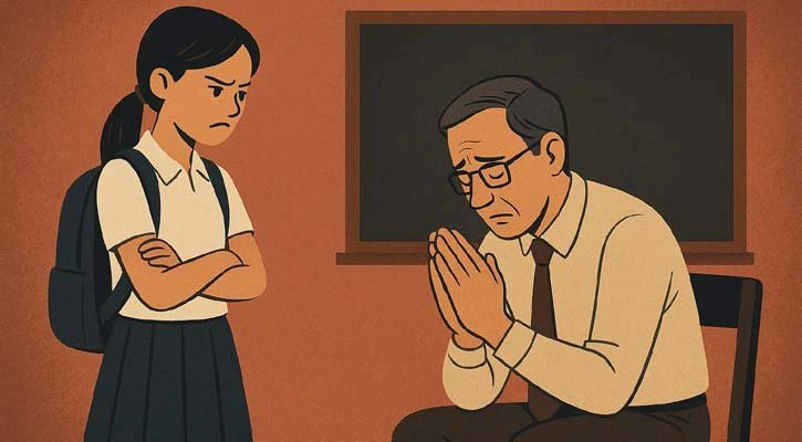 ছাত্রীকে শাসন করায় প্রকাশ্য সালিশে ক্ষমা চাওয়ানো হল শিক্ষককে
